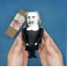 Thomas Hobbes little thinkers doll, English philosopher, political philosophy - book shelf decoration - Gift for philosopher, a unique collection for smart people - Collectible philosopher finger puppet hand painted + miniature book