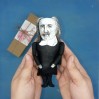 Thomas Hobbes little thinkers doll, English philosopher, political philosophy - book shelf decoration - Gift for philosopher, a unique collection for smart people - Collectible philosopher finger puppet hand painted + miniature book