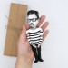 Tom Robbins figurine, American novelist - Reader gifts - book shelf decoration - Collectible miniature doll hand painted