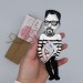 Tom Robbins figurine, American novelist - Reader gifts - book shelf decoration - Collectible miniature doll hand painted