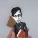 Tristan Tzara Romanian and French avant-garde poet, essayist and performance artist - Gift for Painter, Art teacher gift - Collectible famous artist doll hand painted 