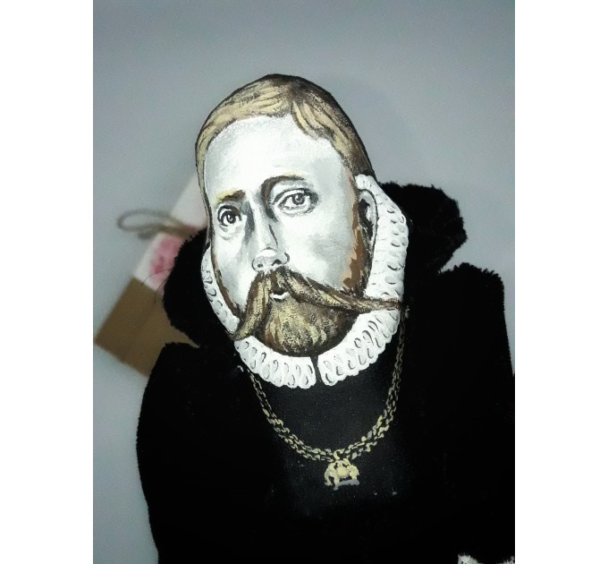 Tycho Brahe scientist, astronomer, astrologer, alchemist - a unique collection for smart people, science teacher gift - Collectible scientist action figure 1:12 hand painted + Miniature Books