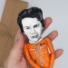 Valentina Tereshkova doll, Soviet Astronaut, Women in Science - handmade miniature cloth doll hand painted