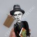 Vladimir Mayakovsky figurine, Russian and Soviet poet - Bookworm gift - book shelf decor - Collectible doll + mini books