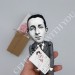 Vladimir Nabokov Russian-American novelist -  Reader gifts -  Collectible doll hand painted + Miniature Book