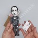 Vladimir Nabokov Russian-American novelist -  Reader gifts -  Collectible doll hand painted + Miniature Book