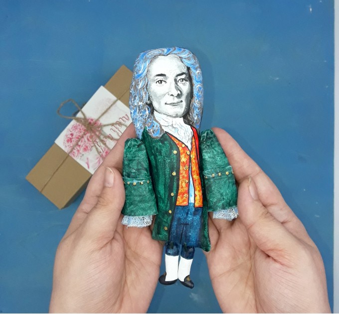 Voltaire Doll Historical Miniature French Art Character French Philosopher