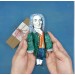 Voltaire French Enlightenment writer, historian, philosopher action figure 1:12 - Literary Gift for Readers & Writers, booklover gift - Collectible little thinker doll + Miniature Book