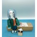 Voltaire French Enlightenment writer, historian, philosopher action figure 1:12 - Literary Gift for Readers & Writers, booklover gift - Collectible little thinker doll + Miniature Book