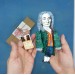 Voltaire French Enlightenment writer, historian, philosopher action figure 1:12 - Literary Gift for Readers & Writers, booklover gift - Collectible little thinker doll + Miniature Book