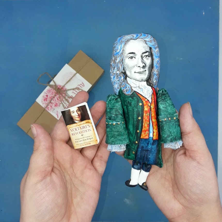 Voltaire Doll Historical Miniature French Art Character French Philosopher