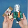 Voltaire French Enlightenment writer, historian, philosopher action figure 1:12 - Literary Gift for Readers & Writers, booklover gift - Collectible little thinker doll + Miniature Book