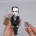 Walter Gropius igure, Gift for architect - Handmade doll + miniature book