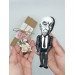 Willard Van Orman Quine American philosopher action figure 1:12 - a unique collection for smart people - professor gift idea, book shelf decorations - Collectible philosopher finger puppet hand painted + Miniature Book