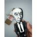 Willard Van Orman Quine American philosopher action figure 1:12 - a unique collection for smart people - professor gift idea, book shelf decorations - Collectible philosopher finger puppet hand painted + Miniature Book