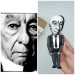 Willard Van Orman Quine American philosopher action figure 1:12 - a unique collection for smart people - professor gift idea, book shelf decorations - Collectible philosopher finger puppet hand painted + Miniature Book