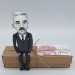 William Faulkner literary figure, writer novelist Nobel Prize, author Absalom Absalom - Literary crafts, Book lover decor - Collectible handmade doll hand painted + Miniature Book