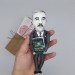 William Faulkner literary figure, writer novelist Nobel Prize, author Absalom Absalom - Literary crafts, Book lover decor - Collectible handmade doll hand painted + Miniature Book