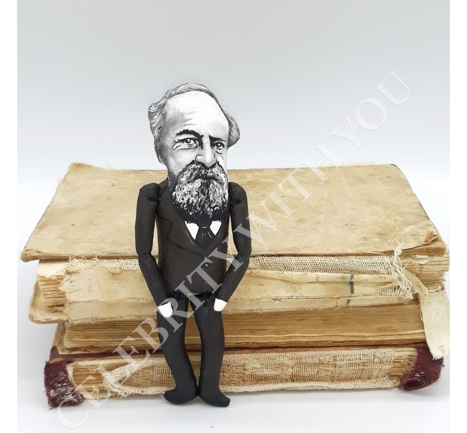 William James philosopher psychologist Father of American psychology - pragmatism - Physical therapist gift - hand painted doll + book