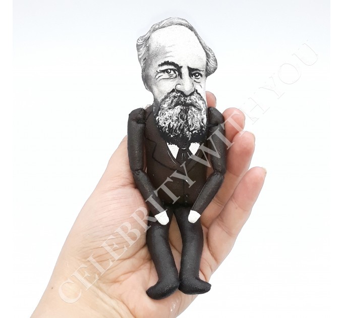 William James philosopher psychologist Father of American psychology - pragmatism - Physical therapist gift - hand painted doll + book