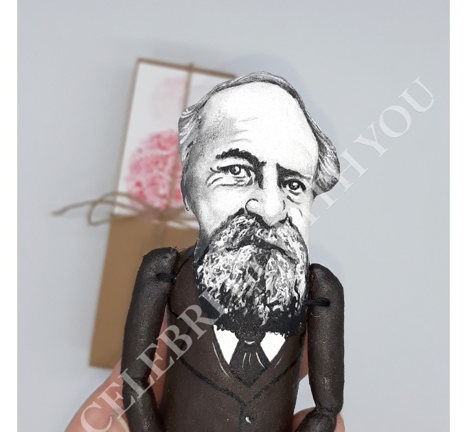 William James philosopher psychologist Father of American psychology - pragmatism - Physical therapist gift - hand painted doll + book