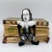 William Shakespeare English playwright, poet, author Hamlet - Bookworm gift - book shelf decoration - Collectible doll + Miniature Book