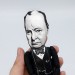 Winston Churchill historical figure, British prime minister, - Collectible handmade doll