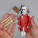 Wolfgang Mozart composers action figure 1:12 - Classic music fans gift, a unique collection for smart people - Collectible composer finger puppet hand painted